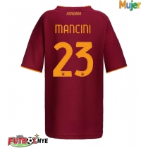 Camiseta AS Roma Gianluca Mancini #23 Primera Equipación para mujer 2025-26 manga corta